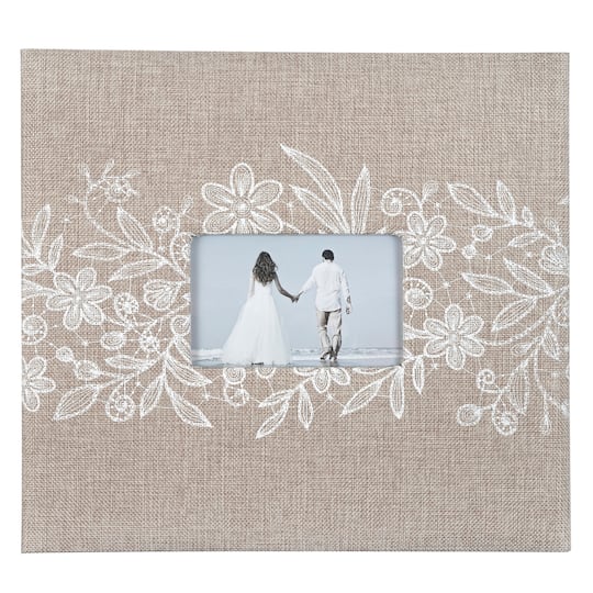 6 Pack: Floral Burlap Scrapbook Album by Recollections™